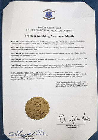 Gambling month proclamation
