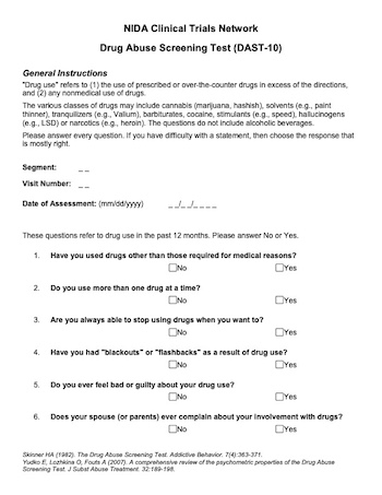Drug Abuse Screening Test image